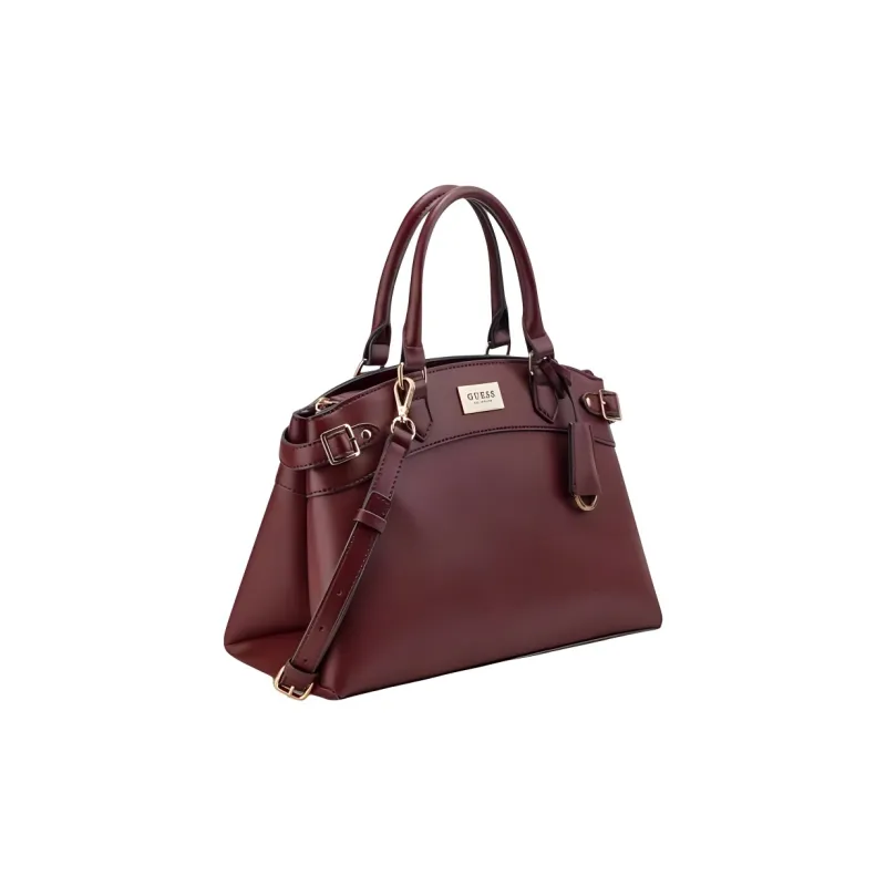 GUESS Artificial Leather Shoulder Bag, Crossbody Bag, Handbag Women's Burgundy-2