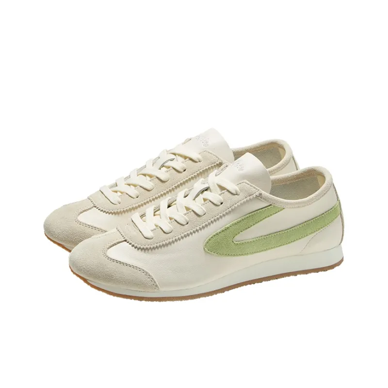 Norman Walsh Abrasion Resistant Low Top Casual Shoes Unisex White Green-1