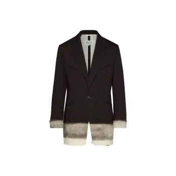 Maison Margiela Pinstriped Button-Up Blazer
