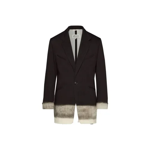 Maison Margiela Pinstriped Button-Up Blazer