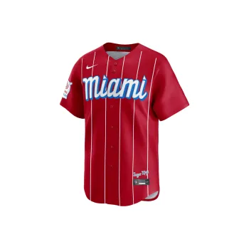 Nike Jazz Chisholm Jr. Miami Marlins City Connect Baseball Jacket Men's Red
