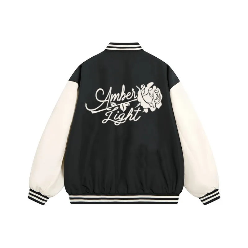 AMBER LIGHT Baseball Jacket Unisex Khaki-4