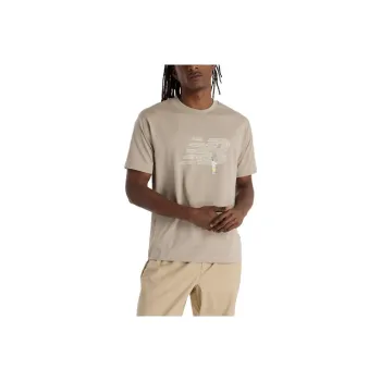 New Balance SS25 Chalk Board Logo T Shirt Men's Dried Up Stones
