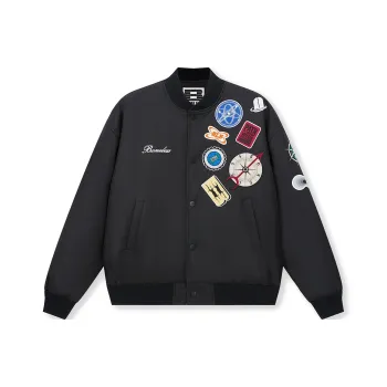 BONELESS Baseball Jacket Unisex Black