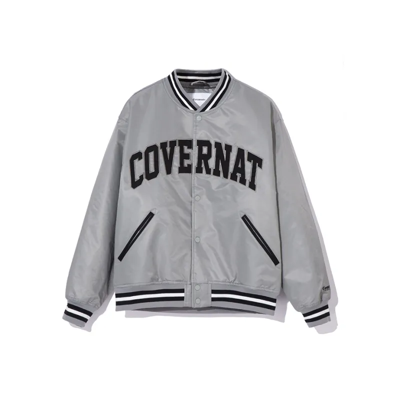 COVERNAT Casual Jackets & Coats Comfortable Versatile Street Style Baseball Jacket Unisex Gray-0