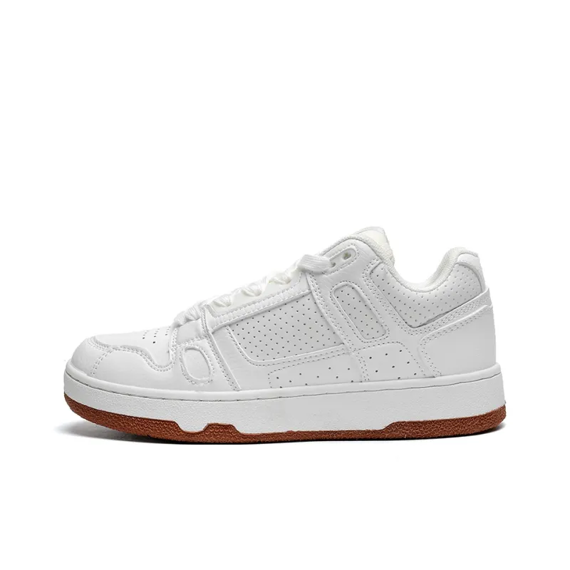 VAEL Skateboard Shoes Women's Low Top White-0