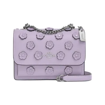 COACH Klare Cow Leather Shoulder Bag, Crossbody Bag Mini Women's Lilac Purple
