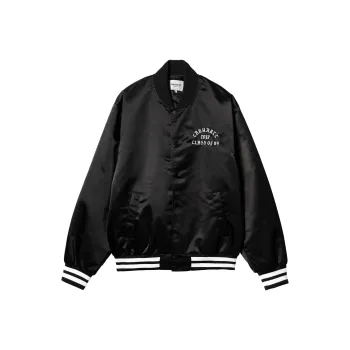 Carhartt WIP SS24 Class Of 89 Bomber Jacket Baseball Jacket Men's Black