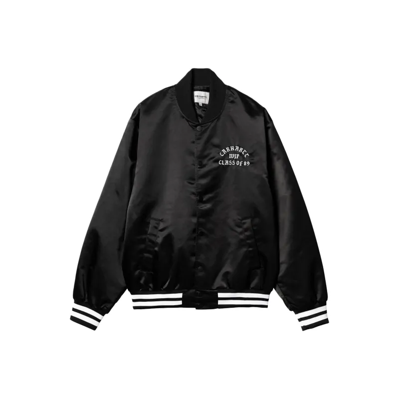 Carhartt WIP SS24 Class Of 89 Bomber Jacket Baseball Jacket Men's Black-0