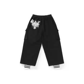 GENANX Jogger Casual Pants Unisex Black