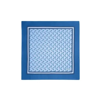 COACH Mulberry Silk, Silk Scarves Unisex Blue