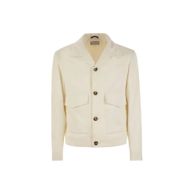 Brunello Cucinelli Long Sleeved Button Up Jacket-0