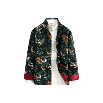 XUANSHENG Jackets Coats Men's One Forest Two Tigers