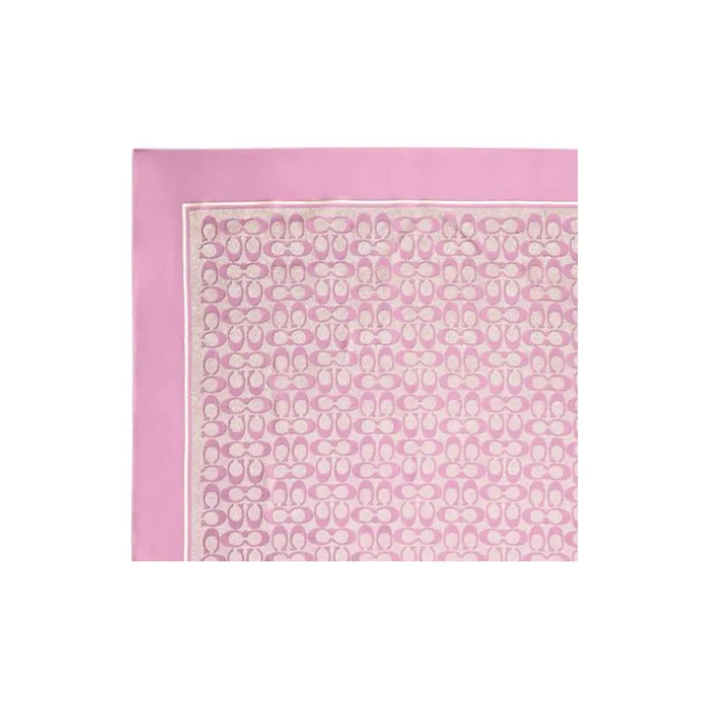COACH Mulberry Silk, Silk Scarves Unisex Red-2