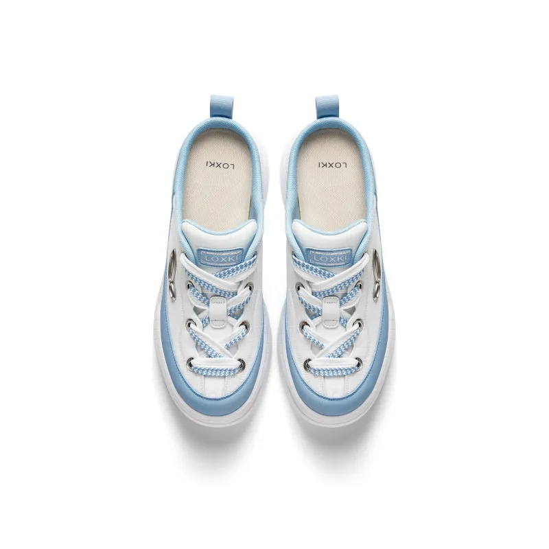 LOXKI Alpha Round Shoes Ease Low Top Canvas Shoes Unisex-12
