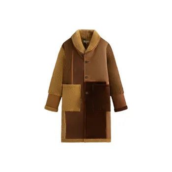 KITH Shearling Patchwork Becker Coat