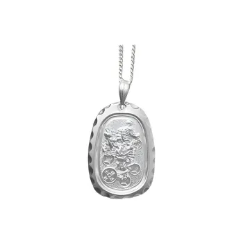 Old Qingyun Silver Building 999 Fine Silver Pendants Unisex