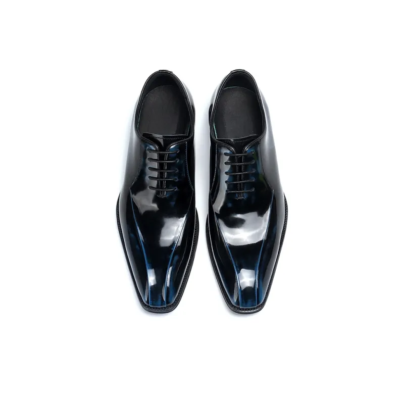 ASTON M.JAZZ Dress Shoes Men Low Top Blue/Gold-6