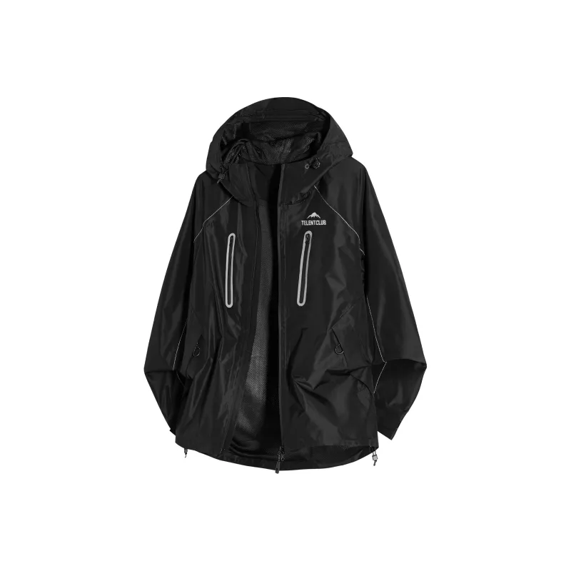 TELENT Waterproof And Windproof Windbreaker Jacket Unisex Ivory White-19