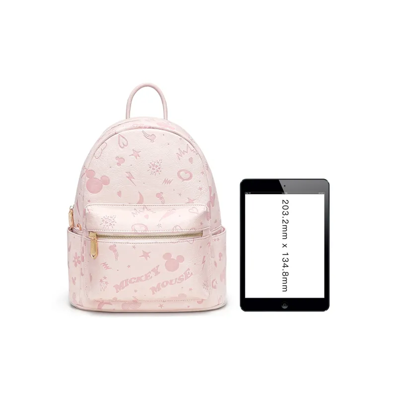 MESUCA Disney, Collaboration Disney Collection PU Backpack Regular Women's Ecru/Pink/Silver-13
