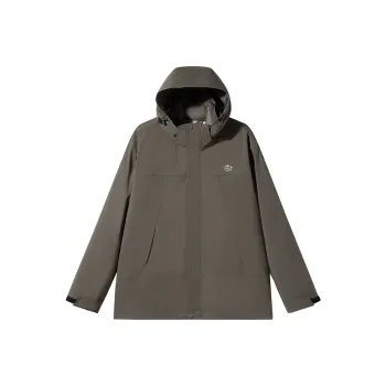 PONY Windproof, Breathable, And Water Repellent Windbreaker Jacket Unisex Umber