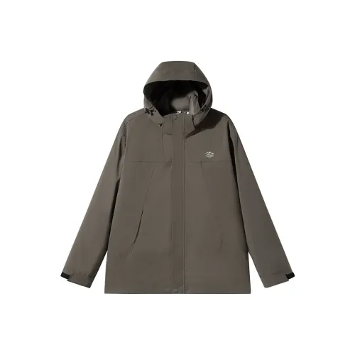 PONY Windproof, Breathable, And Water Repellent Windbreaker Jacket Unisex Umber