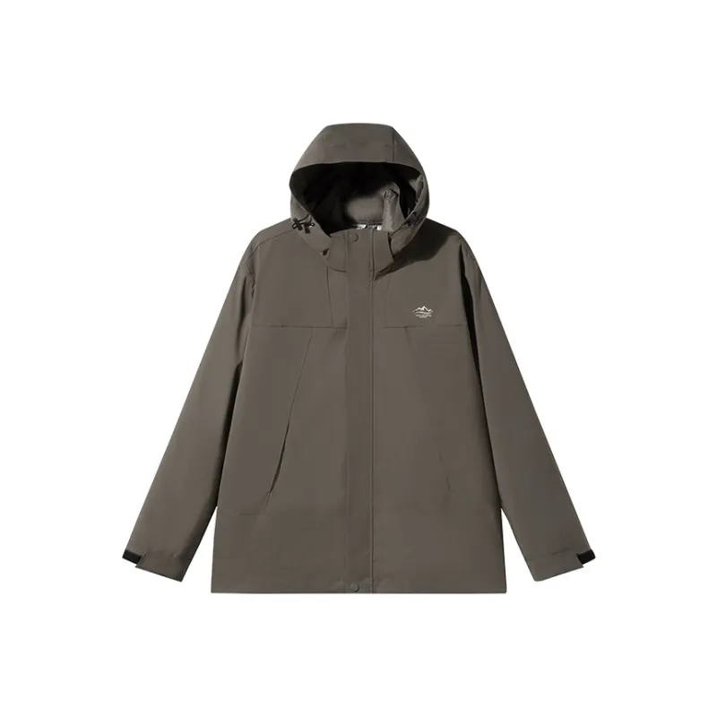 PONY Windproof, Breathable, And Water Repellent Windbreaker Jacket Unisex Umber-0