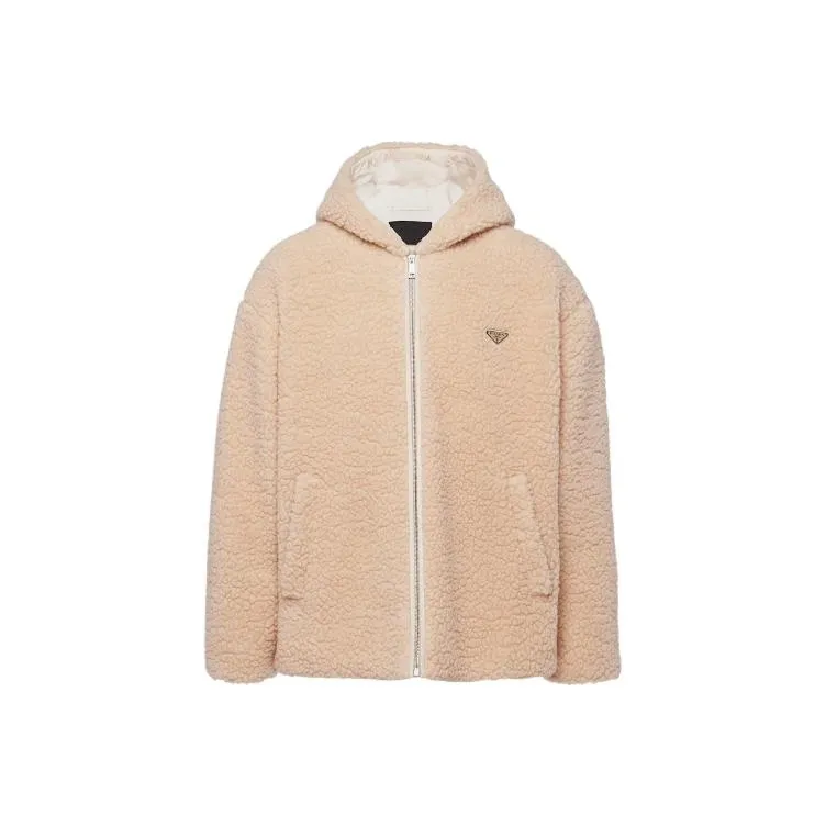 PRADA Triangle-logo Fleece Jacket-0