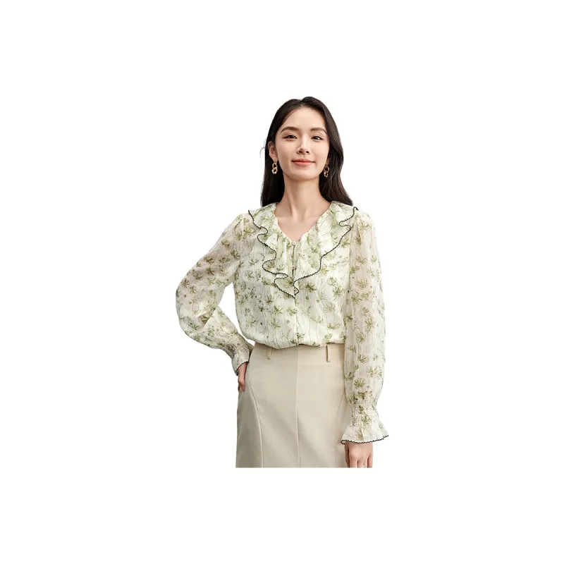 SENTUBILA Shirt Women's Water Mist Green-2