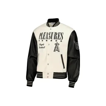 MLB x PLEASURES FW23 Baseball Jacket Men's White