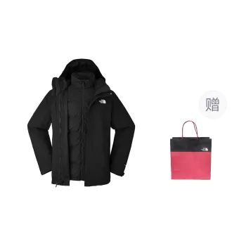 THE NORTH FACE Waterproof And Windproof To Keep Warm Windbreaker Jacket Men's Black Shopping Bag Included
