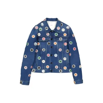 Burberry Bottle Cap Detail Denim Jacket