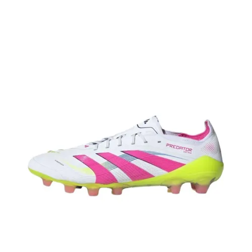 Adidas PREDATOR ELITE Soccer Shoes Unisex Low Top White Pink