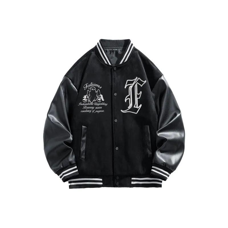 FALIAMS Baseball Jacket Unisex Beige-2
