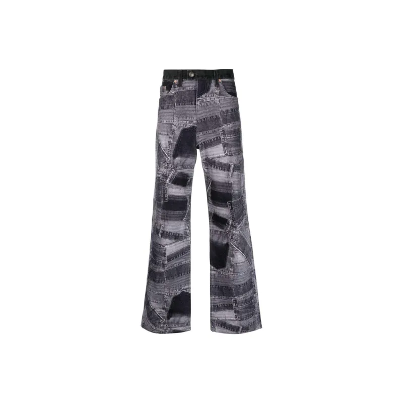 Andersson Bell Patchwork Wide-leg Jeans-0