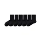 [6 Pack/Antibacterial Breathable]6 Pairs Black