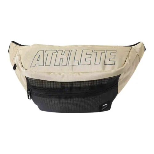 Anta Variety Training Collection Fabric One Shoulder Crossbody Fanny Pack Unisex Khaki