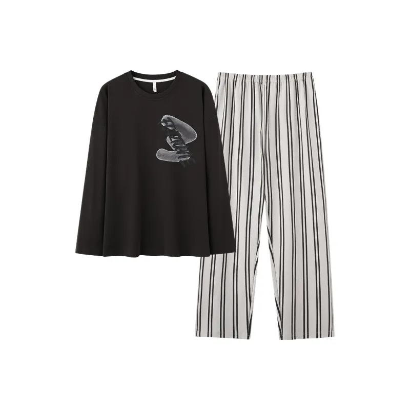 FENTENGCARE Pajama Set Men's Gray-0