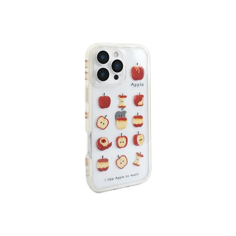 Sopi Acrylic Material 2 in 1 Apple Core Phone Cases Compatibility With IPhone 16/15/13/14/Pro/Max-5