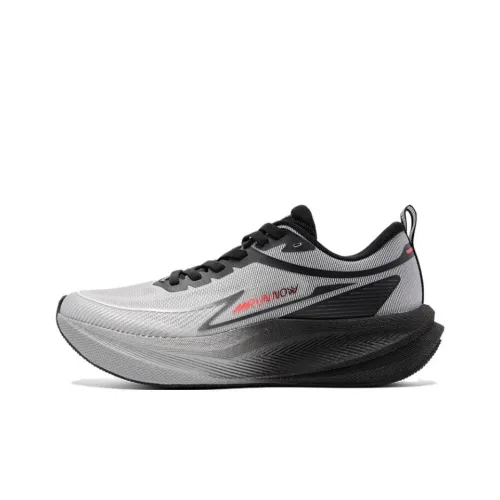 QIAODAN Abrasion Resistant Slip Resistant Low Top Casual Running Shoes Men's Gray Black