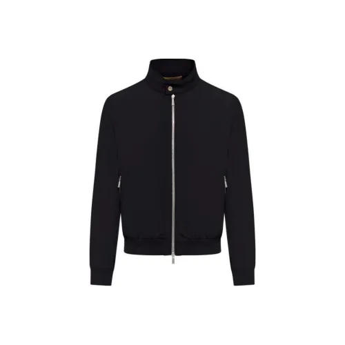 Moorer Long Faced Zipped Bomber Jacket