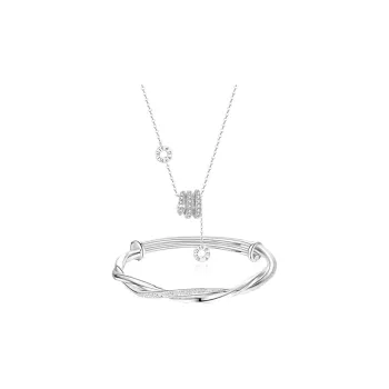 Tkb Sterling Silver Bangle/Necklace Unisex