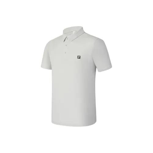 FILA Fitness Series SS25 Polo Shirt Men
s Clear Water Gray GY