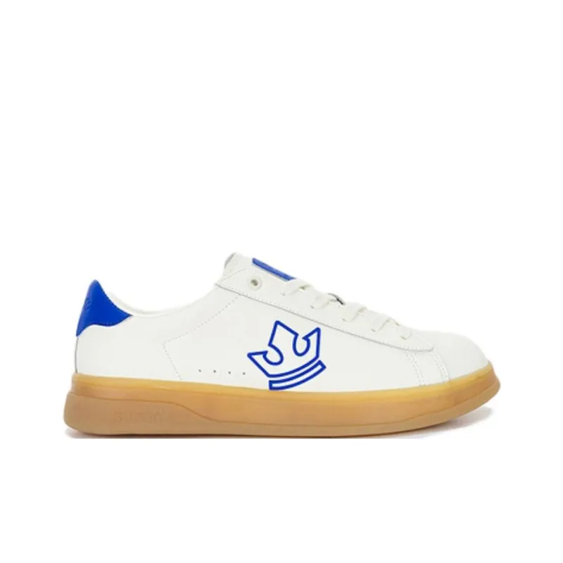 SUPRA Anti Slip Wear Resistant Low Top Skateboard Shoes Unisex White Blue-1