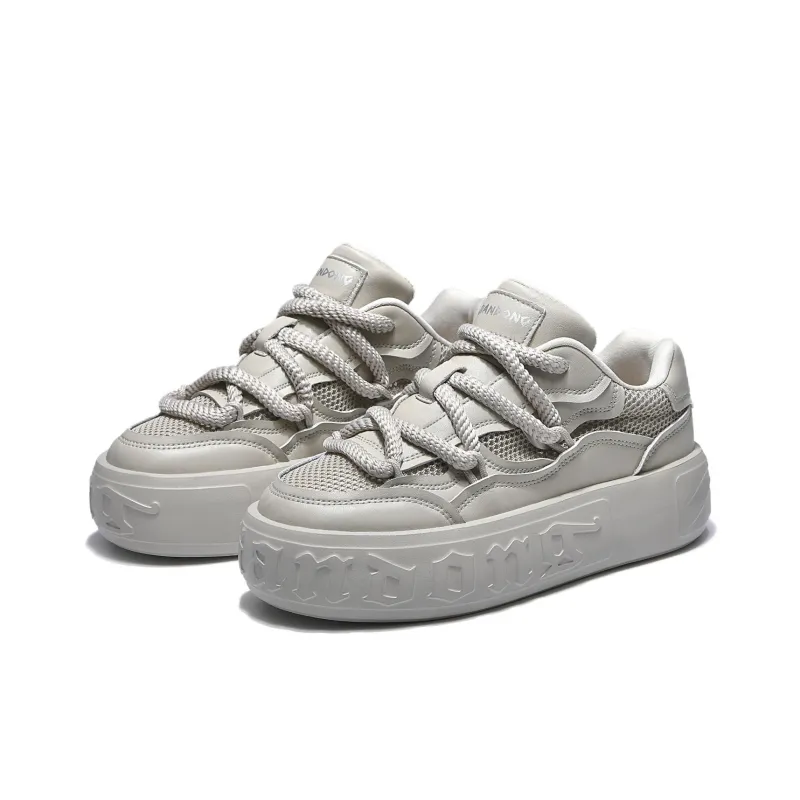 JIANDONG Cushioning Abrasion Resistant Breathable Waterproof Slip Resistant Low Top Chunky Sneakers Men's-2