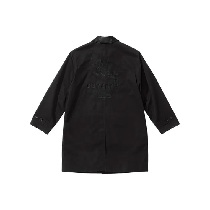 Supreme X Burberry Leather Collar Trench-6