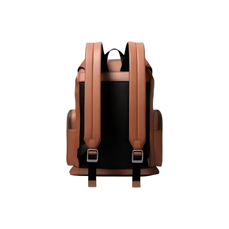 MICHAEL KORS COOPER Cow Leather With Artificial Leather Backpack Men's Brown-1