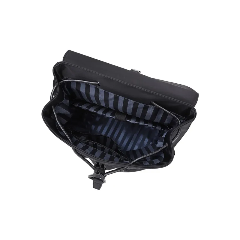 PIERRE CARDIN Synthetic Leather Backpack Tubas Men's Black-4