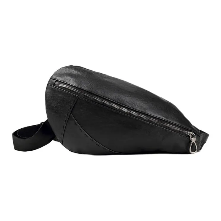 VIHUS Cow Leather Sling Bag Regular Men's Black-4