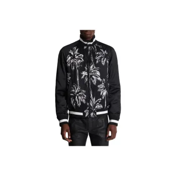 BALMAIN All Over Printed Zip Up Coat